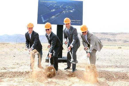 Von wegen Luftschlösser. Die Arbeiten an der Faraday Future-Fabrik haben begonnen.