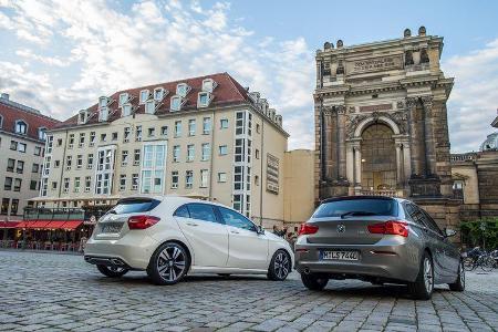 BMW 116d EDE, Mercedes A 220 d, Heckansicht