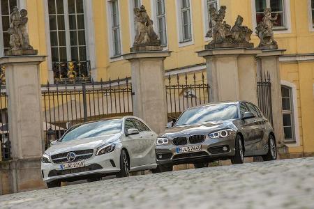 BMW 116d EDE, Mercedes A 220 d, Frontansicht