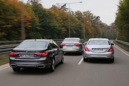 Audi A8 4.0 TFSI Quattro, BMW 750i xDrive, Mercedes S 500 4Matic