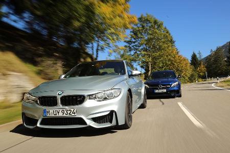 BMW M3, Mercedes AMG C63, Frontansicht