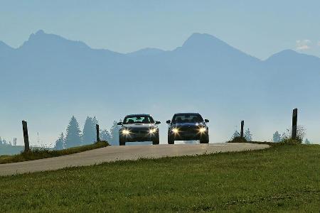 BMW M3, Mercedes AMG C63, Frontansicht