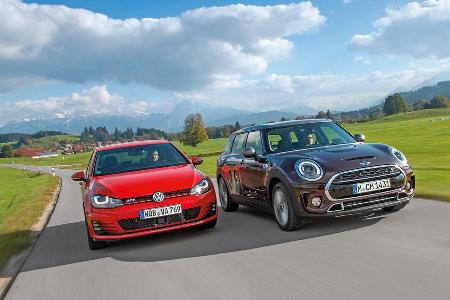 Mini Cooper S Clubman, VW Golf GTI, Frontansicht