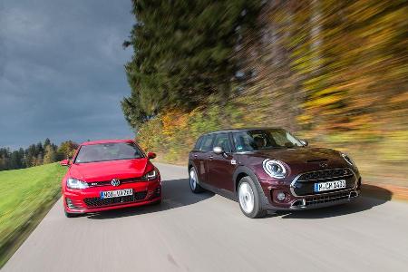 Mini Cooper S Clubman, VW Golf GTI, Frontansicht