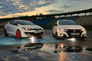 Honda Civic Type R, Renault Mégane R.S. Trophy-R, Frontansicht