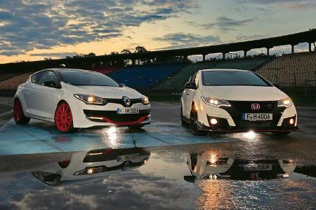 Honda Civic Type R, Renault Mégane R.S. Trophy-R, Frontansicht