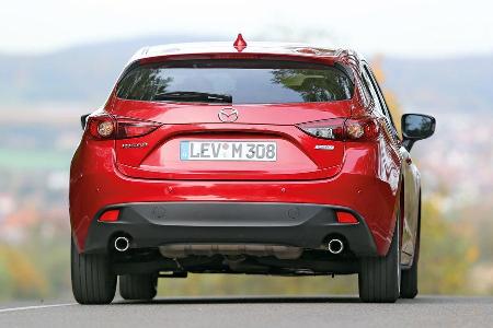 Mazda 3 Skyaktiv D 150, Heckansicht