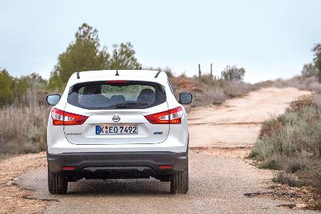 Nissan Qashqai 1.5 dCi, Heckansicht