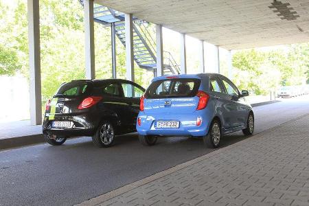 Ford KA Titanium, Kia Picanto ISG Spirit, Heck