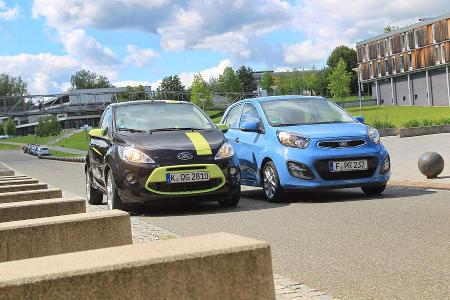 Ford KA Titanium, Kia Picanto ISG Spirit, Front