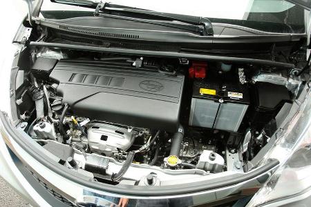 Der Reihenvierzylinder treibt den Subaru Trezia knackig an und hat keine Probleme mit forschen Autobahn-Tempi.