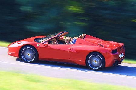 Ferrari 458 Spider, Seitenansicht