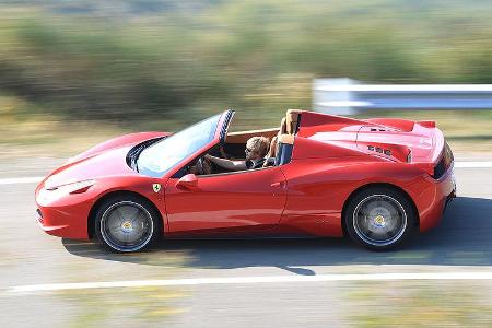 Ferrari 458 Spider, Seitenansicht