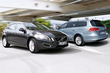 Volvo V60 Drive, VW Passat Variant Blue Motion