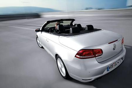 VW EOS 1.4 TSI, Rückansicht, schräg oben, Cabrio