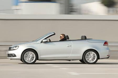 VW EOS 1.4 TSI, Seitenansicht, Cabrio, offen