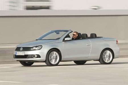 VW EOS 1.4 TSI, Seitenansicht, Cabrio, offen