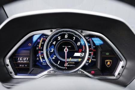 Lamborghini Aventador, Detail, Drehzahlmesser, Zentral-Instrument