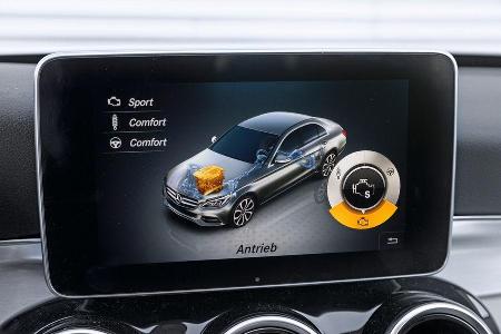 Mercedes C 200, Anzeige, Display, Fahrwerk
