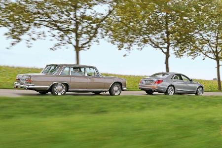 Mercedes 600, S 500, Seitenansicht