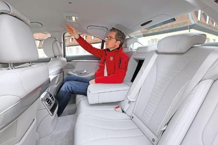 Mercedes S 500, Rücksitz, Beinfreiheit
