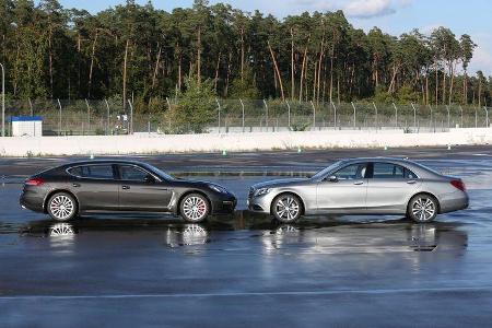 Mercedes S 500 L, Porsche Panamera, Seitenansicht