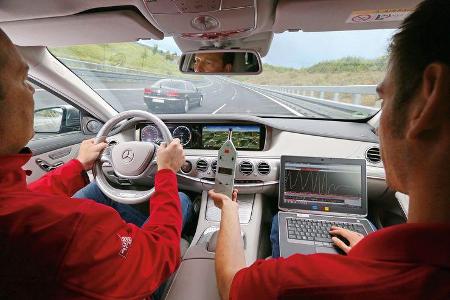 Mercedes S 500 L, Cockpit, Lärmbelastung