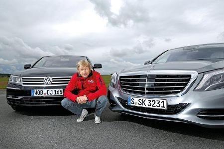 Mercedes S 500 L, VW Phaeton Frontansicht