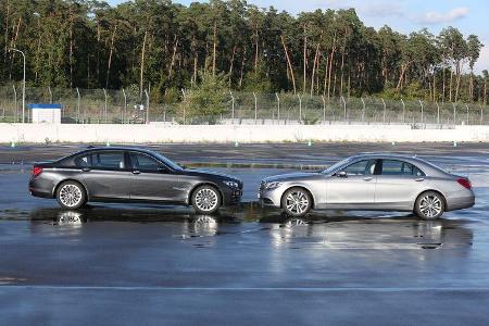 Mercedes S 500 L, BMW 750Li, Seitenansicht
