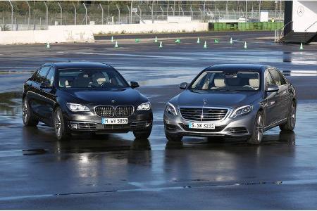 Mercedes S 500 L, BMW 750Li, Frontansicht