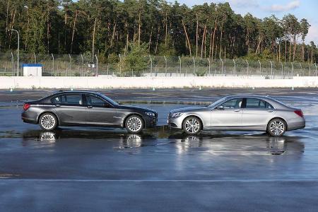Mercedes S 500 L, BMW 750Li,Seitenansicht