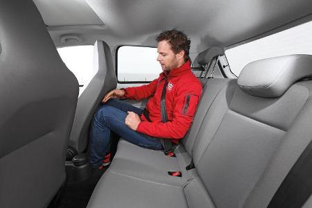 VW E-Up,Rücksitz, Beinfreiheit
