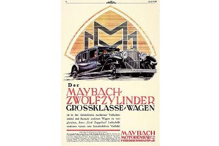 Werbung der Maybach-Motorenbau GmbH aus dem Jahr 1930.