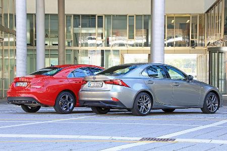 Mercedes CLA 250, Lexus IS 300h, Heckansicht