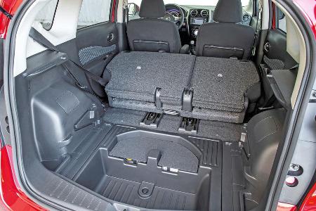 Nissan Note, Kofferraum, Fondsitze Umklappen