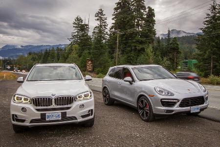BMW X5, Porsche Cayenne, Frontansicht
