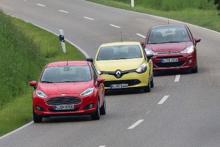 Citron C3, Ford Fiesta, Renault Clio, Frontansicht