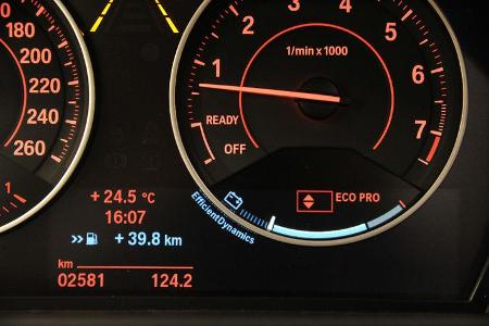 BMW Einser, Anzeige, Eco Pro-Modus