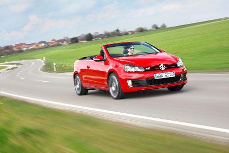 VW Golf GTI Cabriolet, Frontansicht, offen