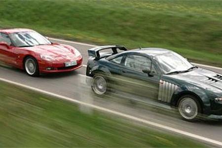 MG und Corvette in voller Fahrt â ein Bild, das schon bald Seltenheitswert besitzen könnte. Der britische Hersteller hat i...