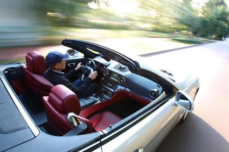 Mercedes SL 500, von oben, Innenraum