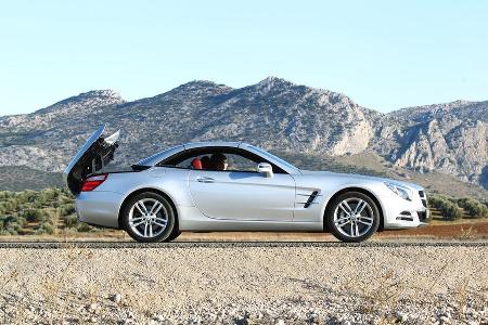 Mercedes SL 500, Seitenansicht, Cabrio, Dach schliet