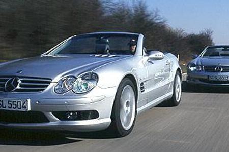 Blickwinkel: Der AMG (vorn) tritt optisch etwas sportiver auf.