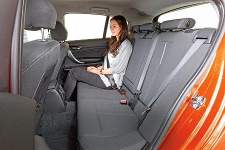 BMW 116d, Rckbank, Beinfreiheit