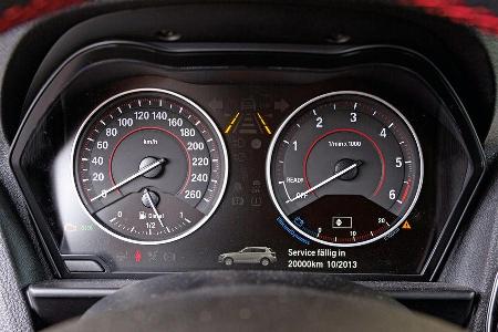 BMW 116d, Rundinstrumente, Tacho