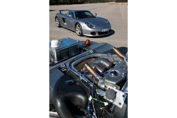 Porsche 918 Spyder, Motor, Seitenansicht