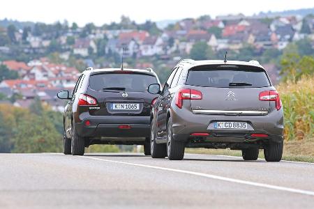 Citron C4 Aircross 150 HDi AWD, Nissan Qashqai dCi 130, Heckansicht