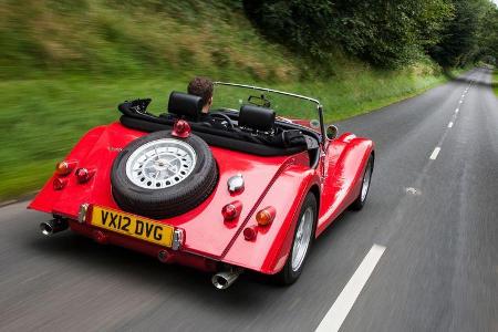 Morgan Roadster V6, Morgan Plus 8, Heckansicht