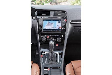 VW Golf, Mittelkonsole