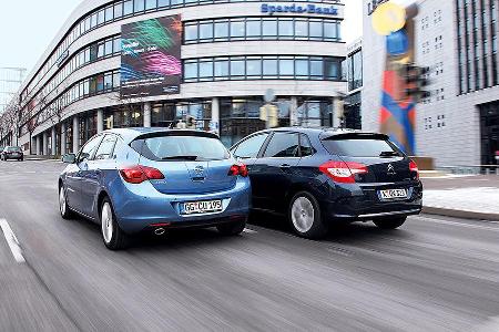 Citroen C4 Vti 120 und Opel Astra 1.4 Turbo im Vergleich